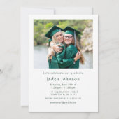 ミニマモダンリストグラード2写真卒業パーティー 招待状 (裏面)