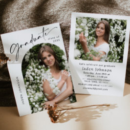 ミニマモダンリストグラード2写真卒業パーティー 招待状