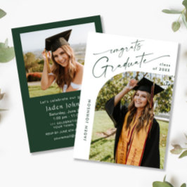 ミニマモダンリストグラード2写真卒業パーティー 招待状