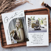 ミニマモダンリストグラード2写真卒業パーティー 招待状