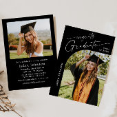 ミニマモダンリストグラード2写真卒業パーティー 招待状