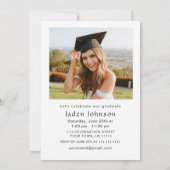 ミニマモダンリストグラード2写真卒業パーティー 招待状 (裏面)