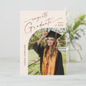 ミニマモダンリストグラード2写真卒業パーティー 招待状 (スタンド正面)