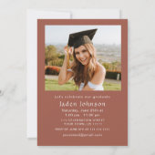 ミニマモダンリストグラード2写真卒業パーティー 招待状 (裏面)