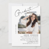 ミニマモダンリストグラード2写真卒業パーティー 招待状 (正面)