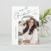 ミニマモダンリストグラード2写真卒業パーティー 招待状 (スタンド正面)