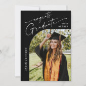 ミニマモダンリストグラード2写真卒業パーティー 招待状 (正面)