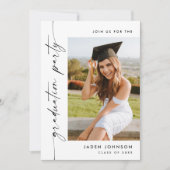 ミニマモダンリストグラード2写真卒業パーティー 招待状 (正面)