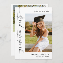 ミニマモダンリストグラード2写真卒業パーティー 招待状