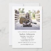 ミニマモダンリストグラード2写真卒業パーティー 招待状 (裏面)