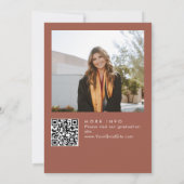 ミニマモダンリストグラード2写真卒業パーティーQR 招待状 (裏面)