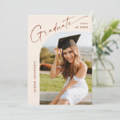 ミニマモダンリストグラード5写真卒業パーティー 招待状 (スタンド正面)