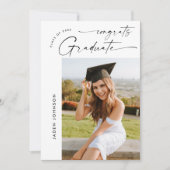 ミニマモダンリストグラード5写真卒業パーティー 招待状 (正面)