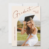 ミニマモダンリストグラード5写真卒業パーティー 招待状 (正面)