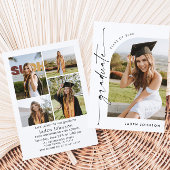 ミニマモダンリストグラード5写真卒業パーティー 招待状