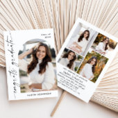 ミニマモダンリストグラード5写真卒業パーティー 招待状