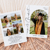 ミニマモダンリストグラード5写真卒業パーティー 招待状