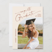 ミニマモダンリストグラード5写真卒業パーティー 招待状 (正面)