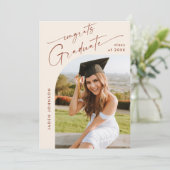 ミニマモダンリストグラード5写真卒業パーティー 招待状 (スタンド正面)