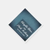 ミニマモダンリストグリッターグラム結婚ズ婚約 スタンダードカクテルナプキン (角)