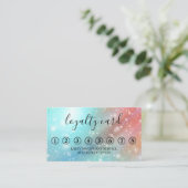 ミニマモダンリストグリッター《写真》ぼけ味ロイヤリティカード 名刺 (スタンド正面)