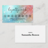 ミニマモダンリストグリッター《写真》ぼけ味ロイヤリティカード 名刺 (正面/裏面)