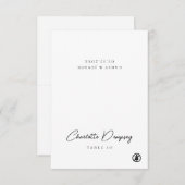 ミニマモダンリストグルテン結婚フリー座席表 招待状 (正面/裏面)