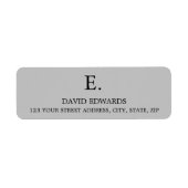 ミニマモダンリストグレイエレガントブラック ラベル (正面)