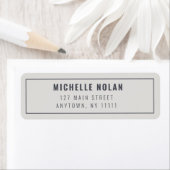 ミニマモダンリストグレイシンプル差出人住所ラベル ラベル (インサイチュ)