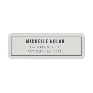 ミニマモダンリストグレイシンプル差出人住所ラベル ラベル