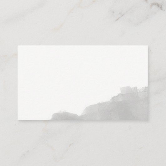 ミニマモダンリストグレイ結婚ウォーター色 プレイスカード (裏面)