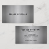 ミニマモダンリストグレーブラシメタルプロフェッショナル 名刺 (正面/裏面)