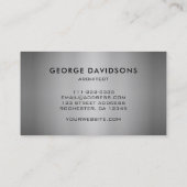 ミニマモダンリストグレーブラシメタルプロフェッショナル 名刺 (裏面)