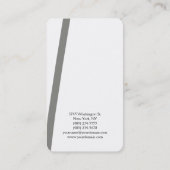 ミニマモダンリストグレーホワイトブループレーンシンプル 名刺 (裏面)