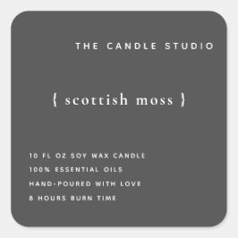 ミニマモダンリストグレー包装用キャンドル化粧料 スクエアシール