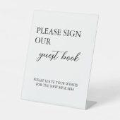 ミニマモダンリストゲストブ結婚ック 台座サイン (正面)