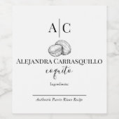 ミニマモダンリストココナッツコキトボトルラベル ワインラベル (シングルラベル)