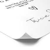 ミニマモダンリストコーンホー結婚ルズゲストブック ポスター (角)