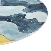 ミニマモダンリストゴールデンサンイラストレーション カッティングボード (角)