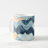 ミニマモダンリストゴールデンサンイラストレーション コーヒーマグカップ (正面左)