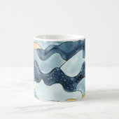 ミニマモダンリストゴールデンサンイラストレーション コーヒーマグカップ (中央)