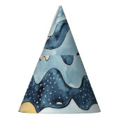 ミニマモダンリストゴールデンサンイラストレーション パーティーハット (左)