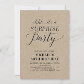 ミニマモダンリストサプライズ30th誕生日パーティー 招待状 (正面)