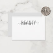 ミニマモダンリストシグネチャー白黒 ノートカード (正面/裏面インサイチュ)