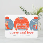 ミニマモダンリストシックで醜いニットのセーター シーズンカード (スタンド正面)