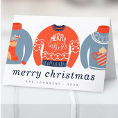 ミニマモダンリストシックで醜いニットのセーター シーズンカード