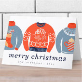 ミニマモダンリストシックで醜いニットのセーター シーズンカード