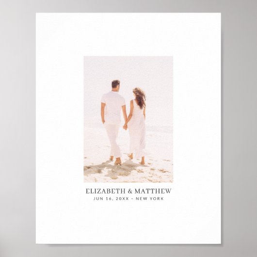 ミニマモダンリストシック写真代替ゲストブック ポスター (正面)