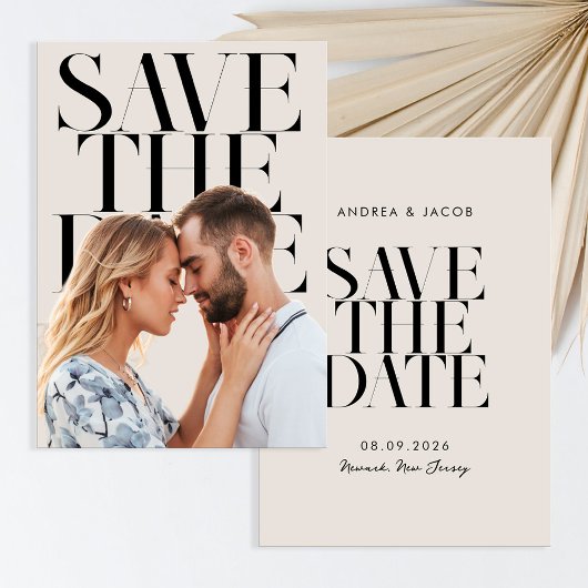 ミニマモダンリストシック写結婚真 セーブザデート