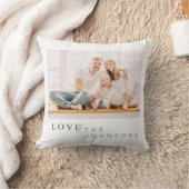 ミニマモダンリストシック愛ファミリーカスタム写真 クッション (ブランケット)